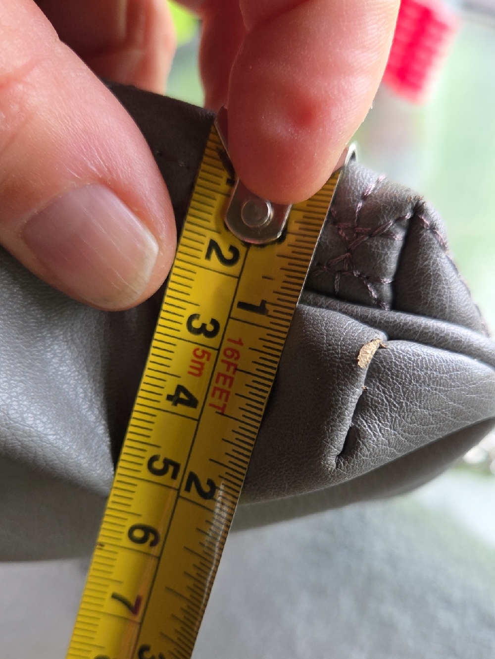 Nicole Miller Quilted Gray Crossbody Bag with Stud Detail ☆ Silver Metal Accents - Picture 14 of 16